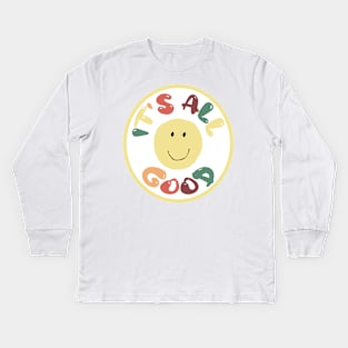 It's All Good Happy Patch Kids Long Sleeve T-Shirt